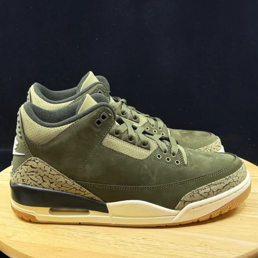 Air Jordan 3 Retro Family Affair Men's Size 8.5 Medium Olive/Sequoia DN3707-202